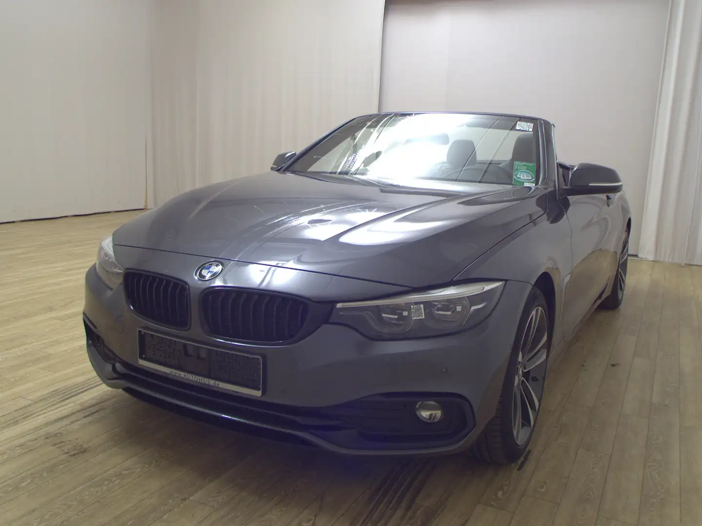 BMW 420 dA Cabrio Sport-Line Leder Navi LED H/K RFK Grau - 2