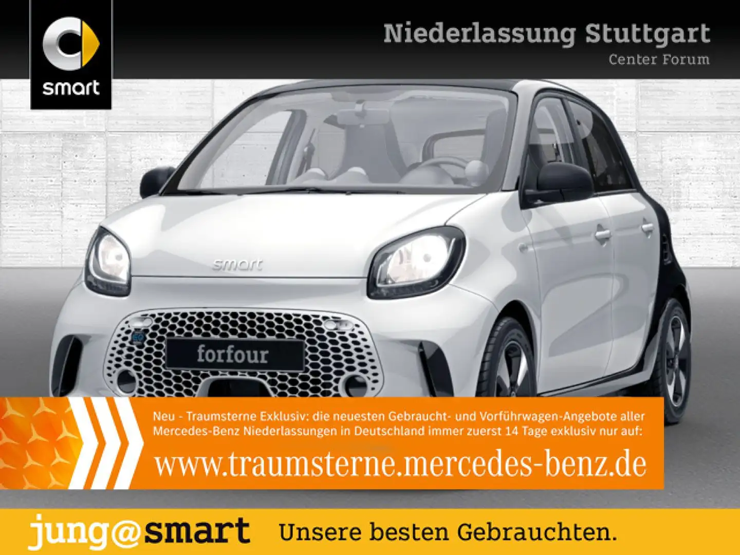 smart forFour EQ 60kWed passion SHZ Faltdach PDC+Kamera Weiß - 1