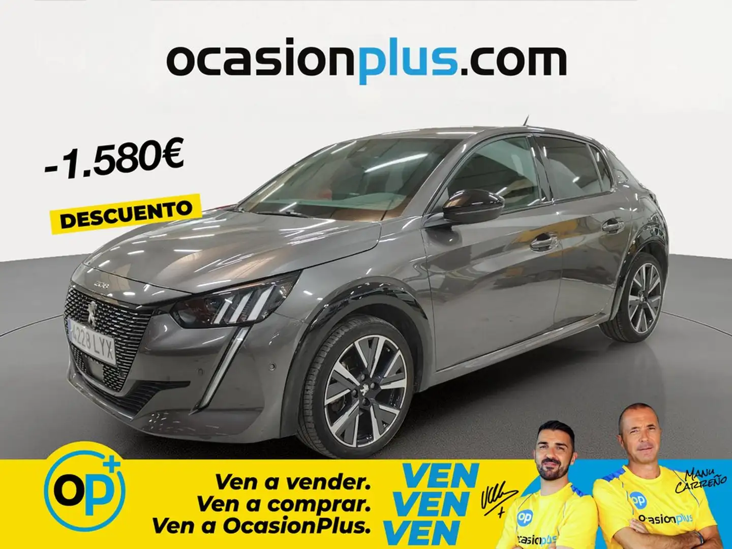 Peugeot 208 1.5 BlueHDi S&S GT 100 Gris - 1