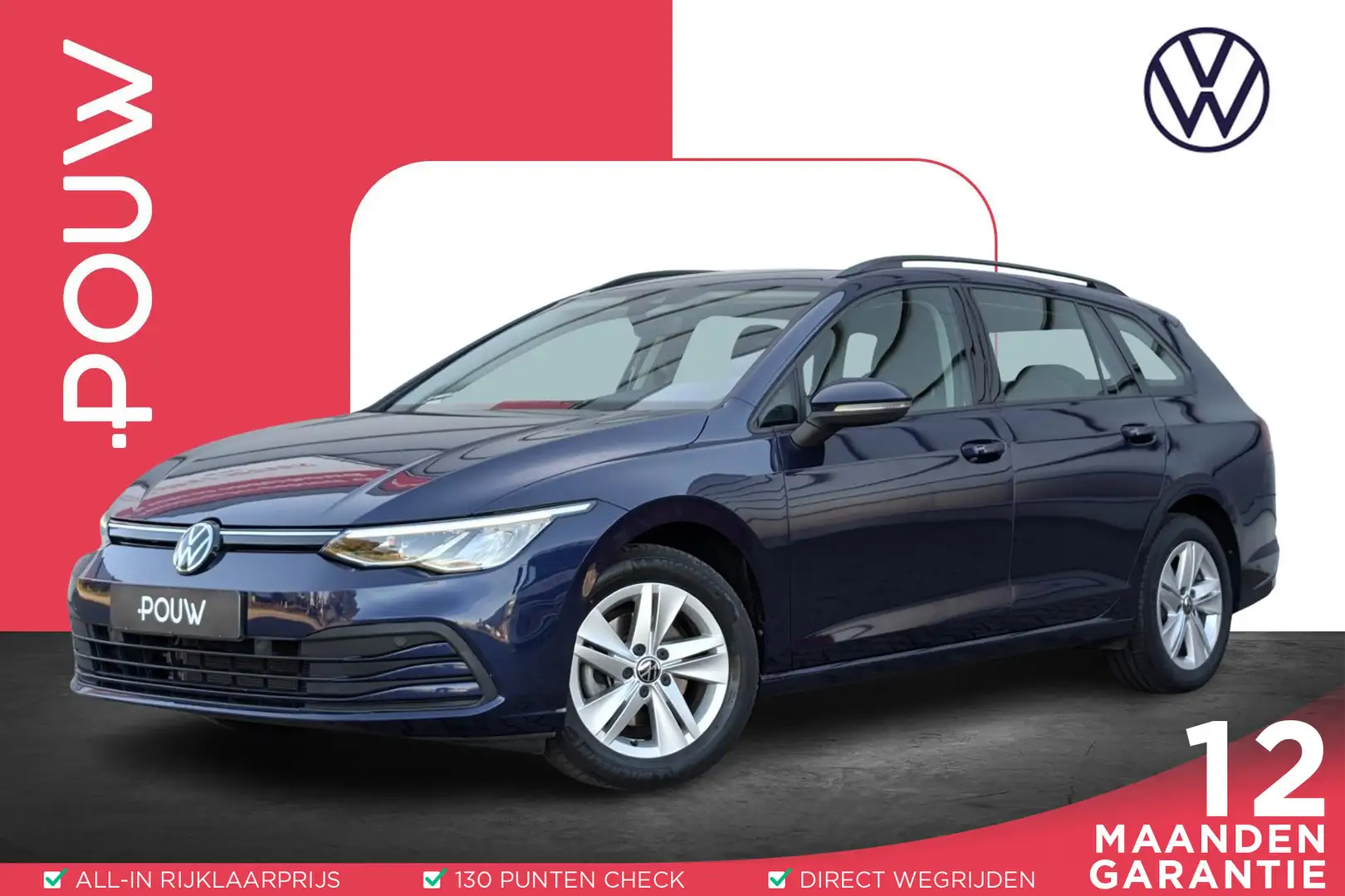 Volkswagen Golf Variant 1.0 eTSI 115pk DSG Life | Navigatie | Adaptive Cru Bleu - 1