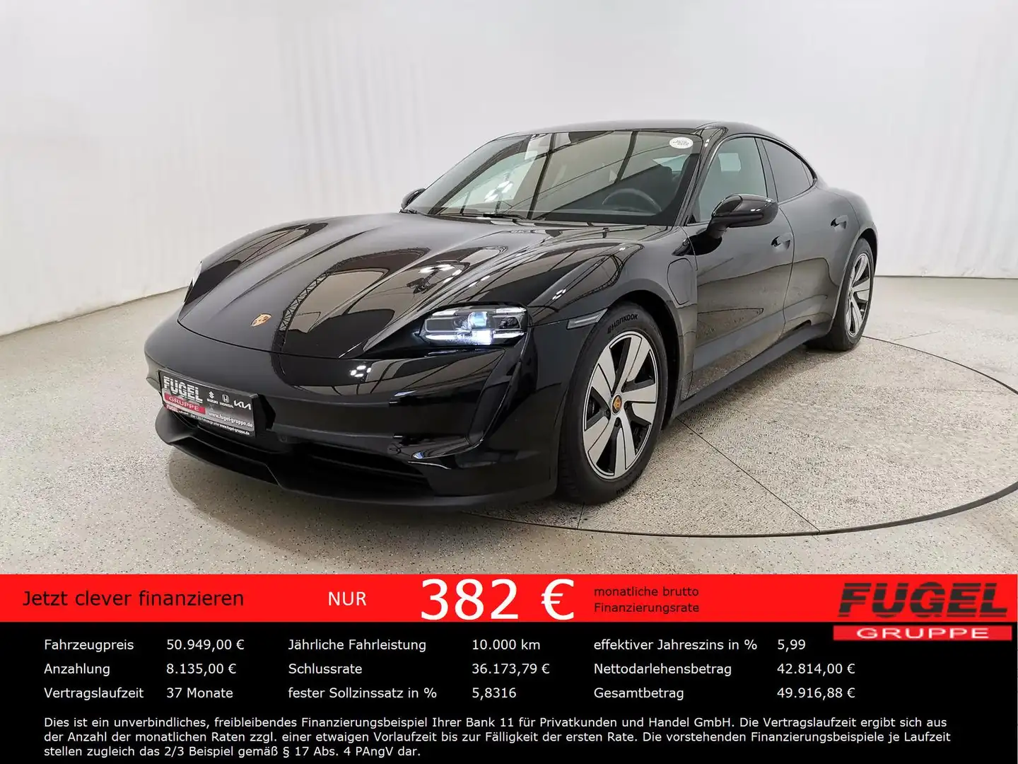 Porsche Taycan 300 KW LED|Navi|Sound|SHZ|Pano|Temp. Zwart - 2