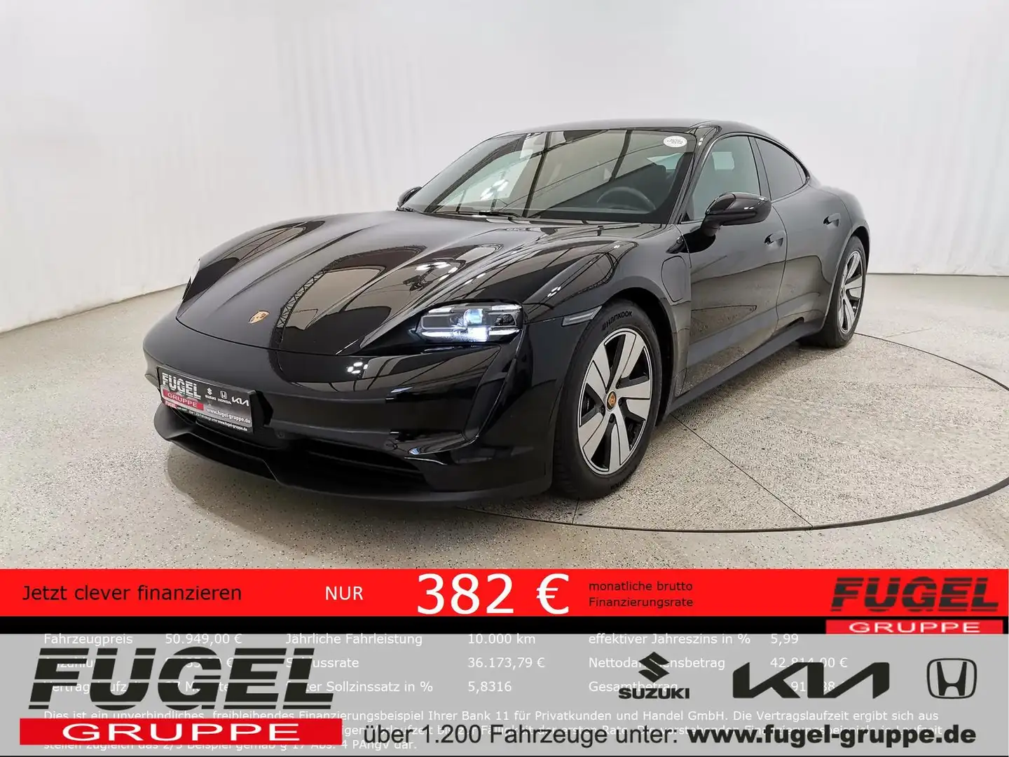 Porsche Taycan 300 KW LED|Navi|Sound|SHZ|Pano|Temp. Zwart - 1