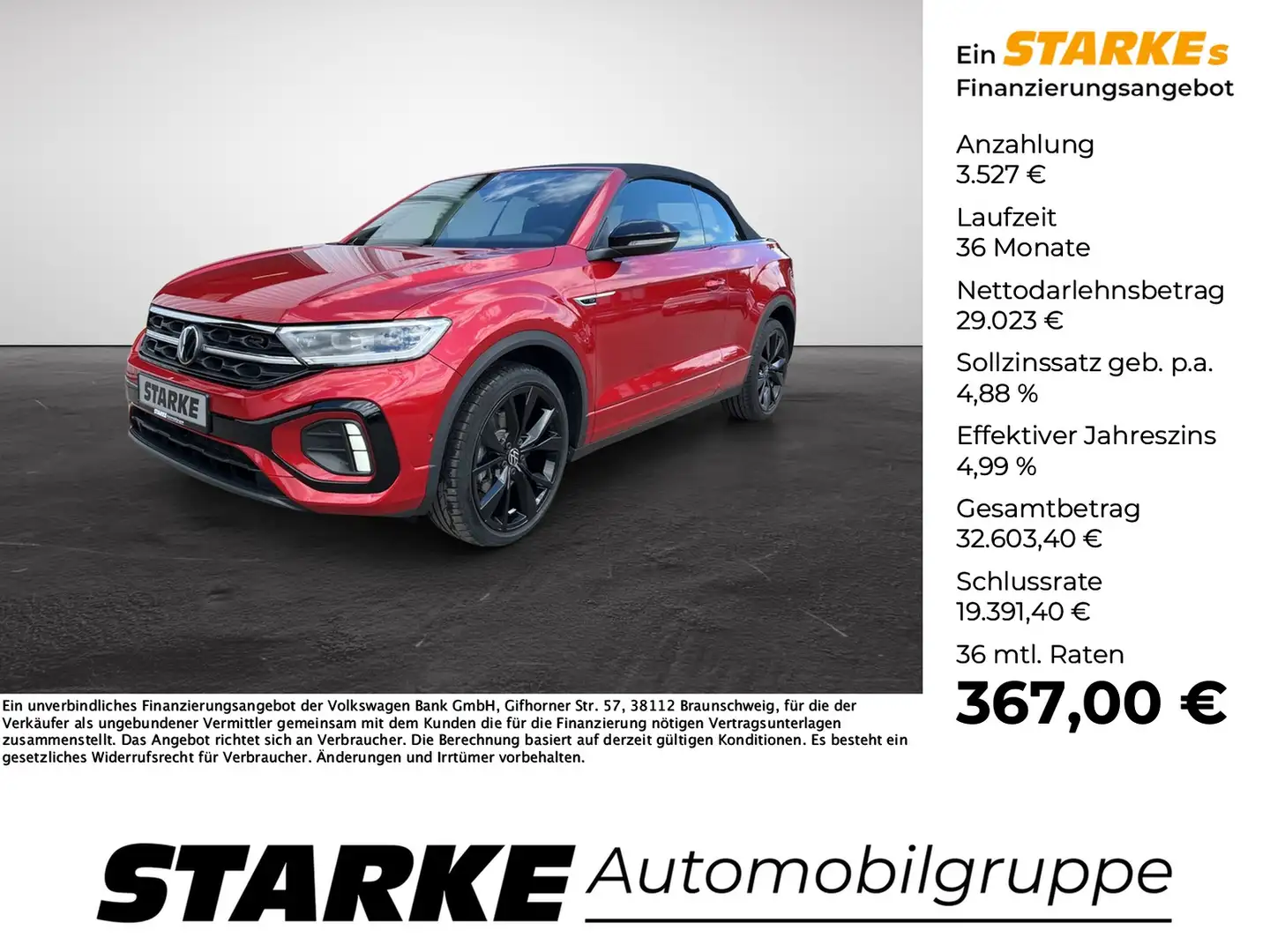 Volkswagen T-Roc Cabrio 1.5 TSI DSG R-Line Black Style Red - 1