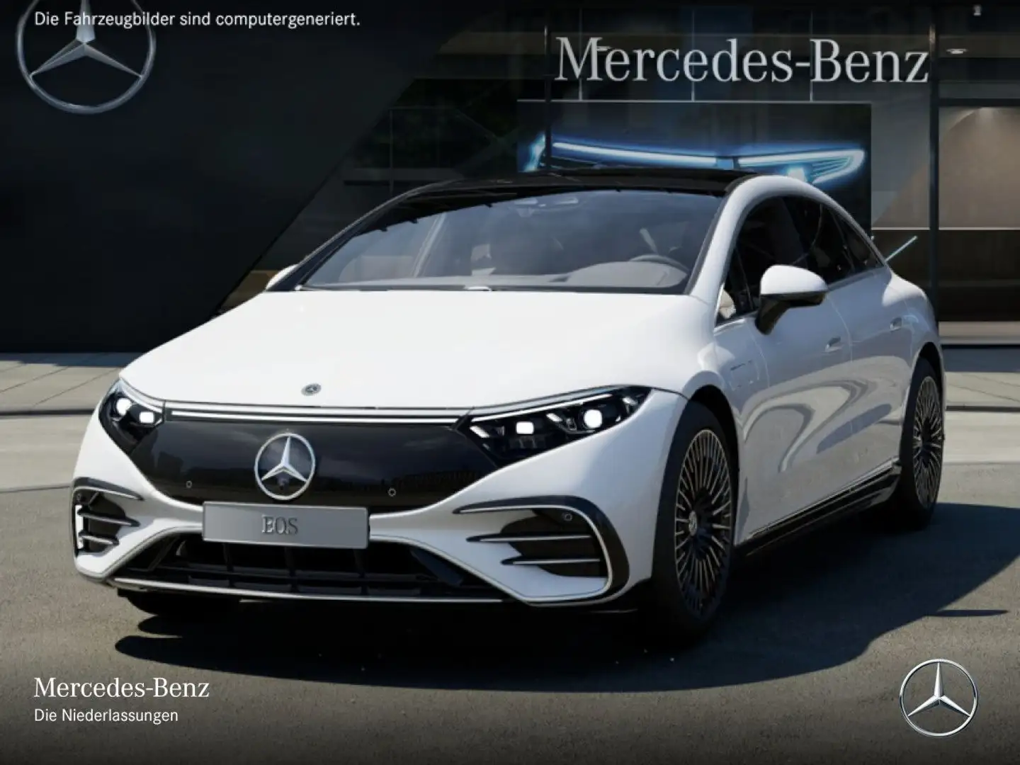 Mercedes-Benz EQS 580 4Matic AMG Fahrass Fondent Airmat Pano HUD Weiß - 2