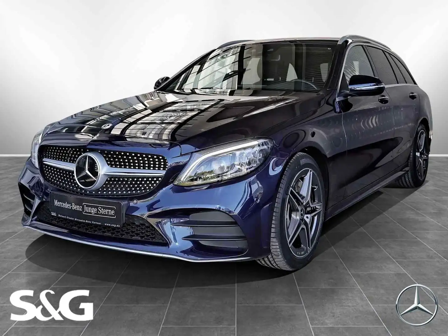 Mercedes-Benz C 300 d T AMG DISTRONIC+KEYLESS+LED+CARPLAY+18" Blau - 1