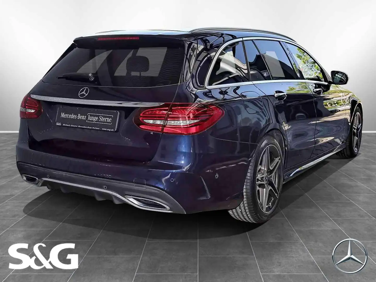 Mercedes-Benz C 300 d T AMG DISTRONIC+KEYLESS+LED+CARPLAY+18" Blau - 2