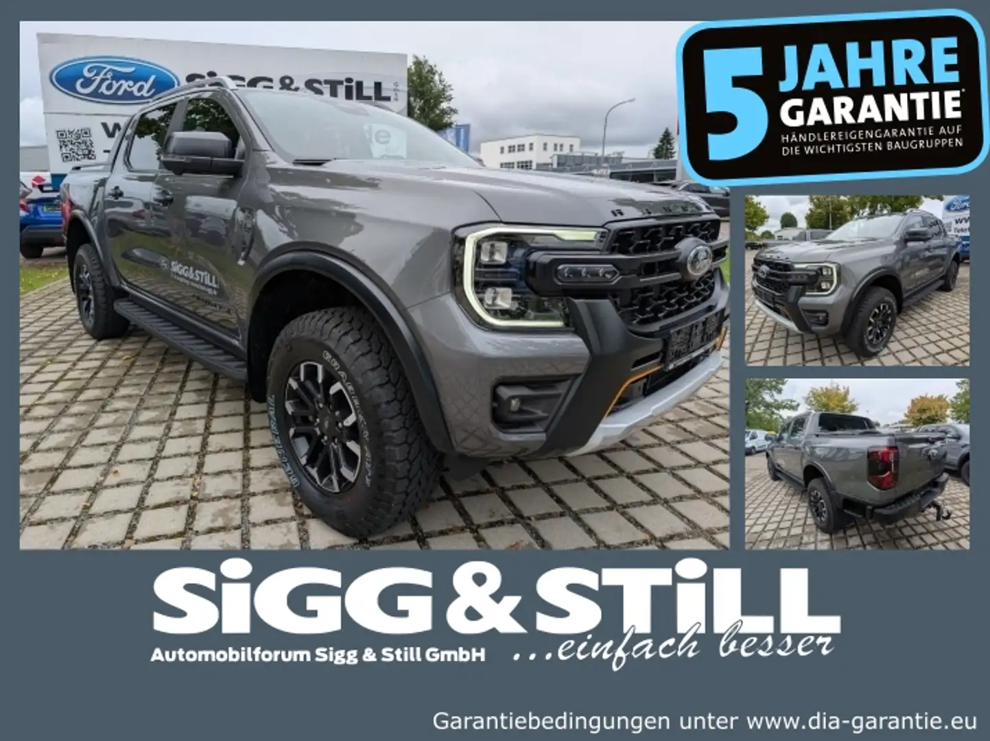 Ford Ranger Wildtrak X 2.0 DoKa E-4WD NAV*iACC*360*B&O Grau - 1