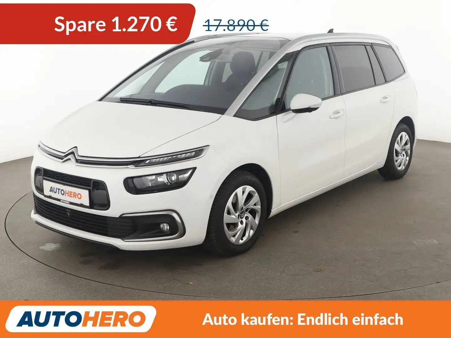 Citroen C4 Picasso 2.0 Blue-HDi Shine Aut.*NAVI*BiXENON*CAM*ACC* Weiß - 1