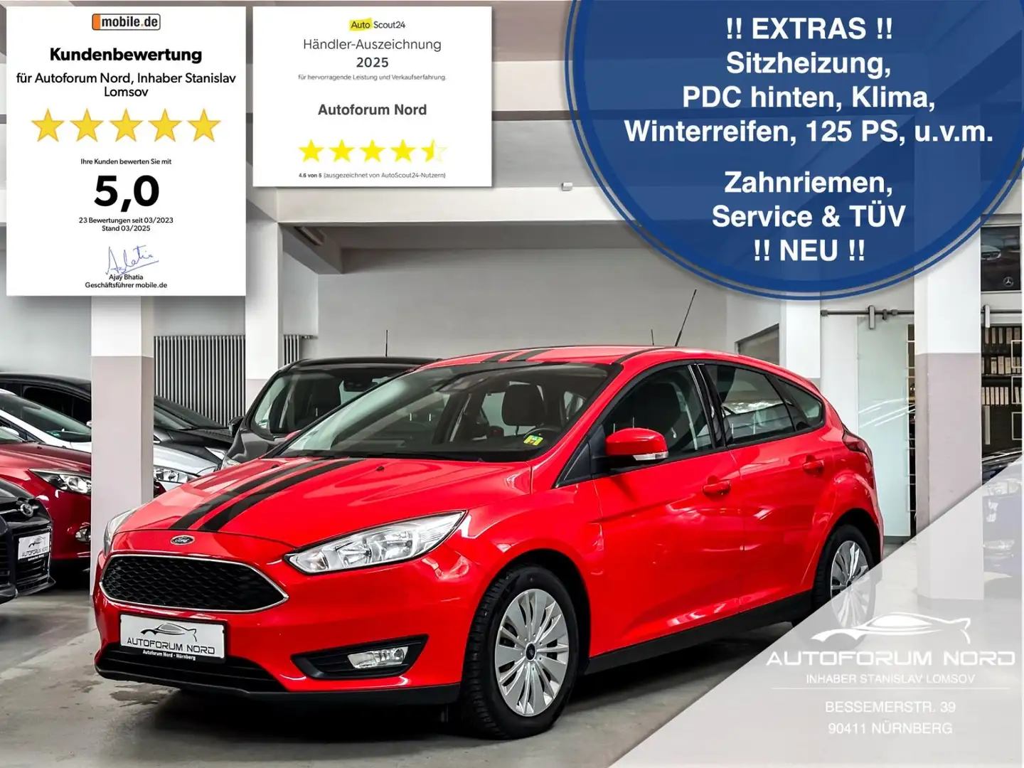 Ford Focus Lim. Trend *NEU ZAHNRIEMEN+SERVICE* Rot - 1