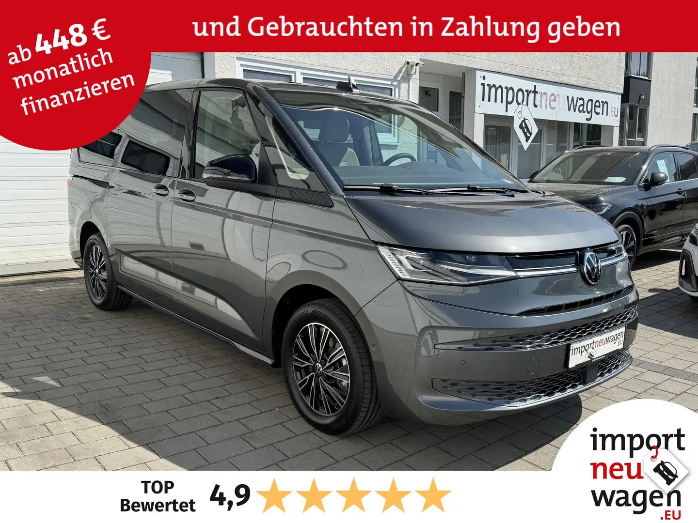 Volkswagen T7 Multivan Life Lang 2.0 TDI SCR DSG AHK+EasyOpen+IQ.Light! Szürke - 1