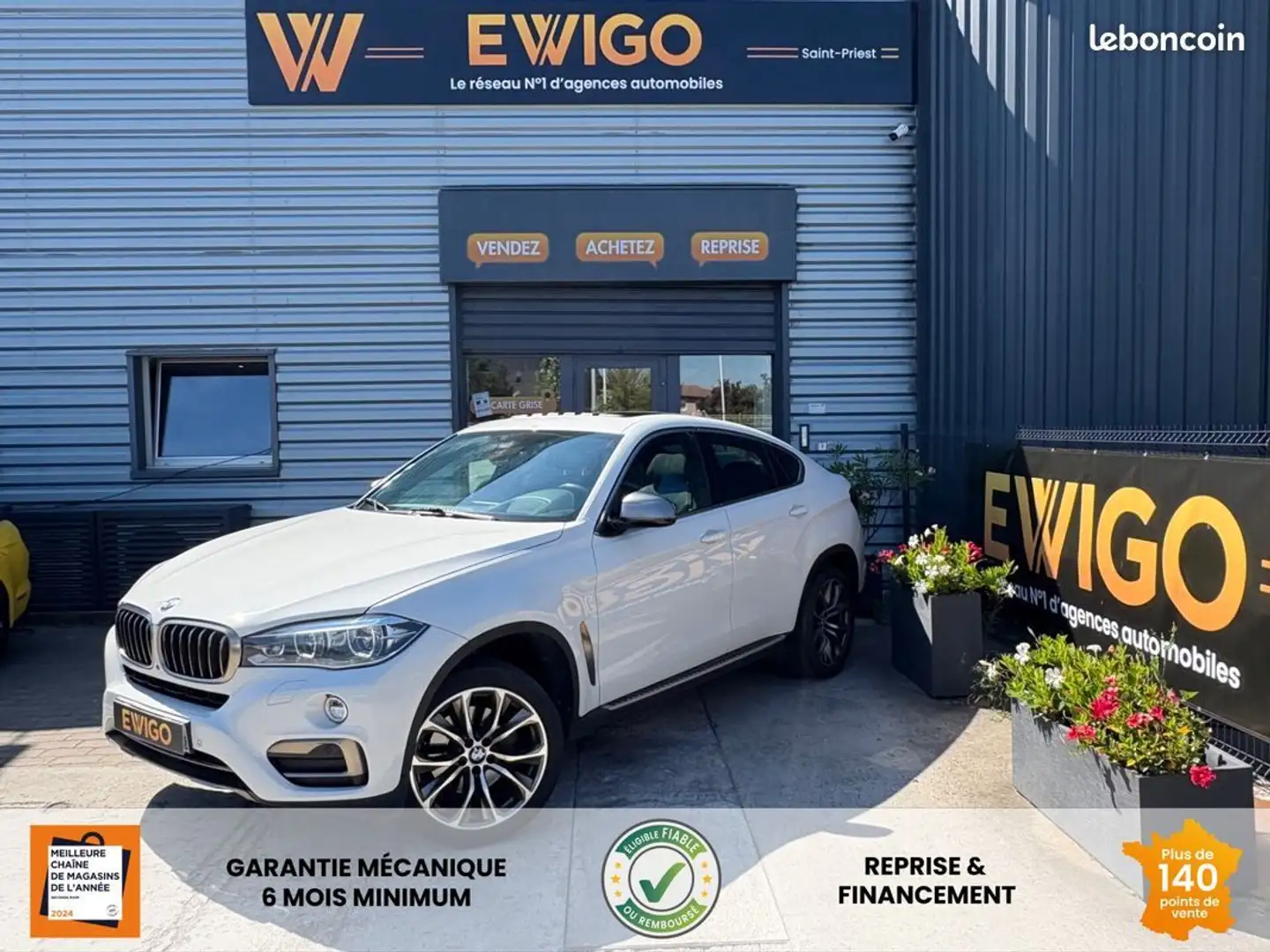 BMW X6 40d 313ch exclusive xdrive toit ouvrant tete haute harman kardon Blanc - 1