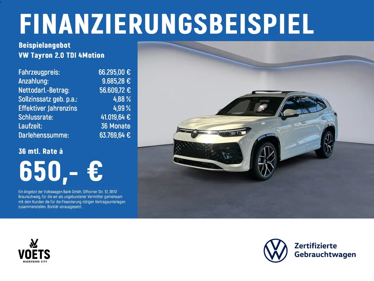 Volkswagen Tayron 2.0 TDI 4Motion Rline DSG+PANO+HARMAN+AHK Weiß - 2