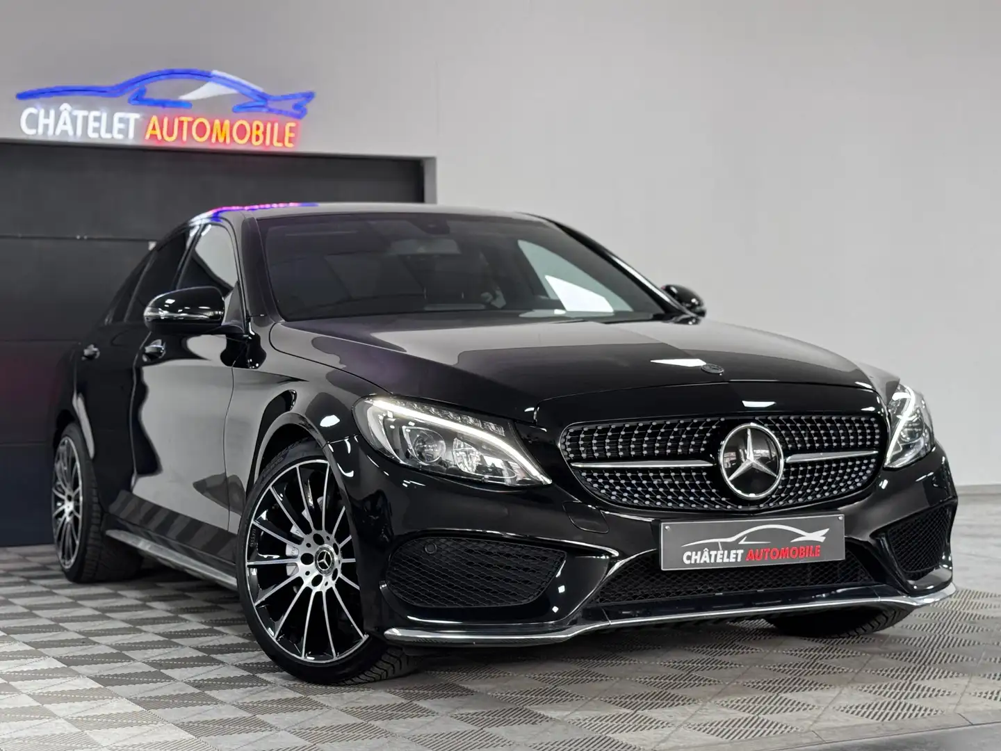 Mercedes-Benz C 200 PACK-AMG//BURMESTER//CAMÉRA//CUIR//LED/GARANTIE Noir - 1