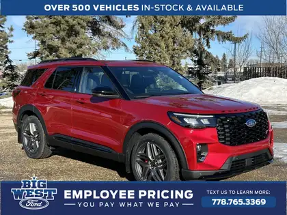 Red 2026 Ford Explorer SUV / Crossover All-Wheel Drive Automatic