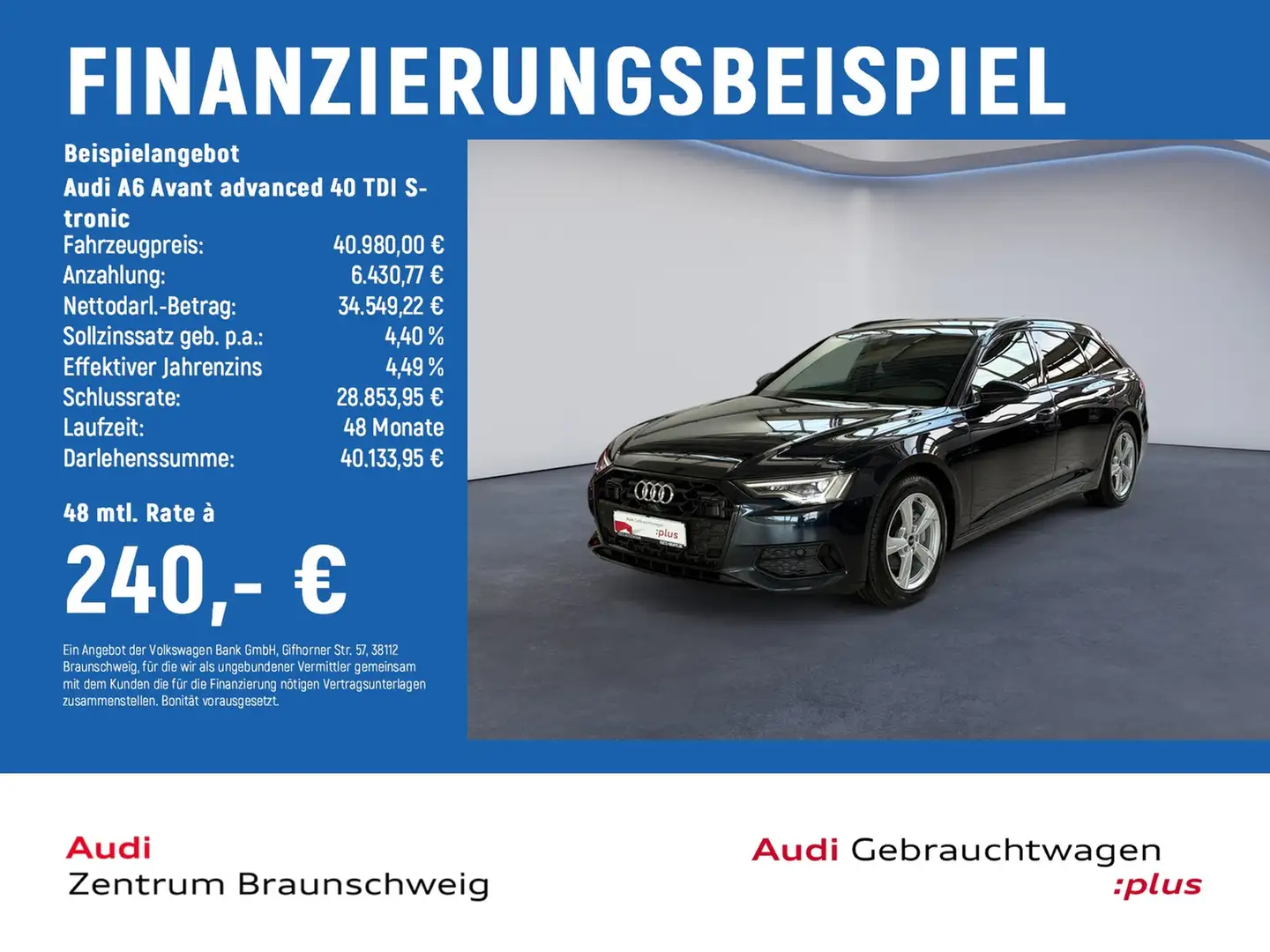 Audi A6 Avant advanced 40 TDI S-tronic MATRIX-LED+HuD+SHZ Bleu - 2