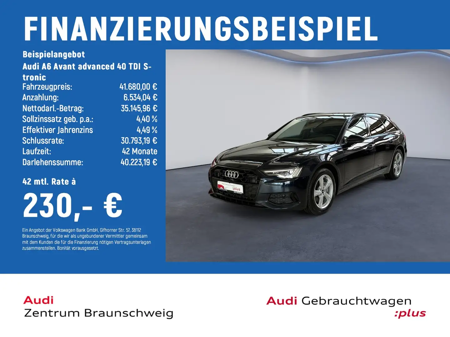 Audi A6 Avant advanced 40 TDI S-tronic MATRIX-LED+HuD+SHZ Blau - 2