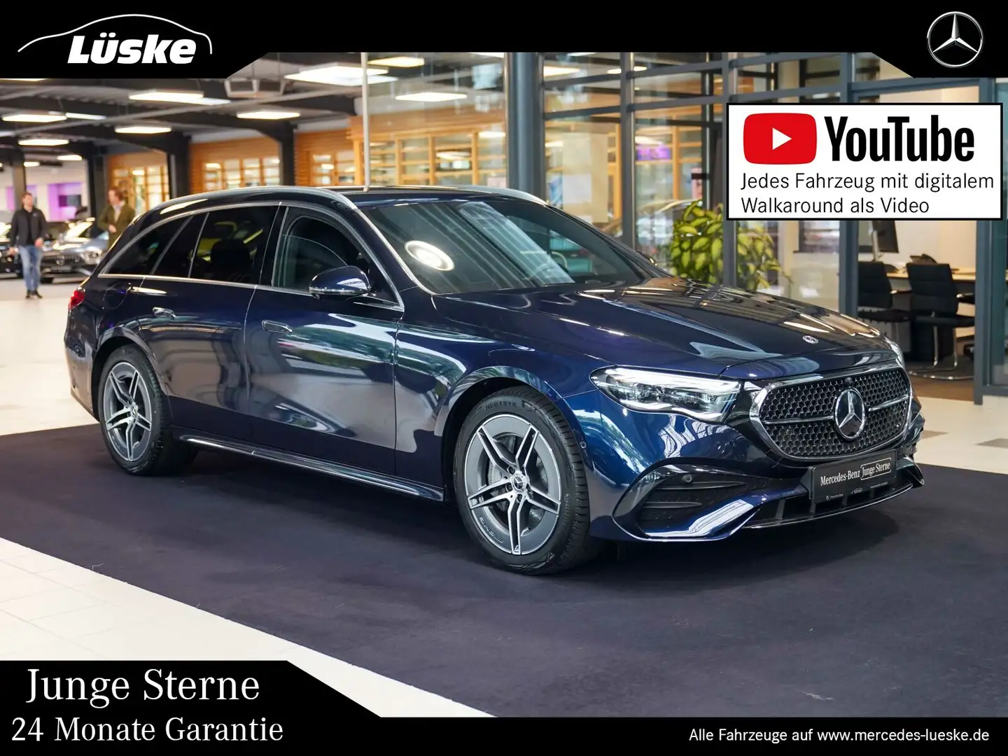 Mercedes-Benz E 220 E 220 d T AMG Line Leder Superscreen AIR Burmest Blau - 1