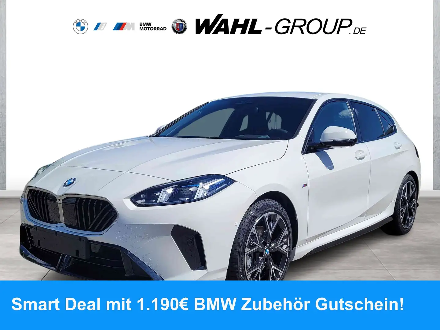 BMW 120 M Sport AHK LED Navi HarmanKardon Weiß - 1