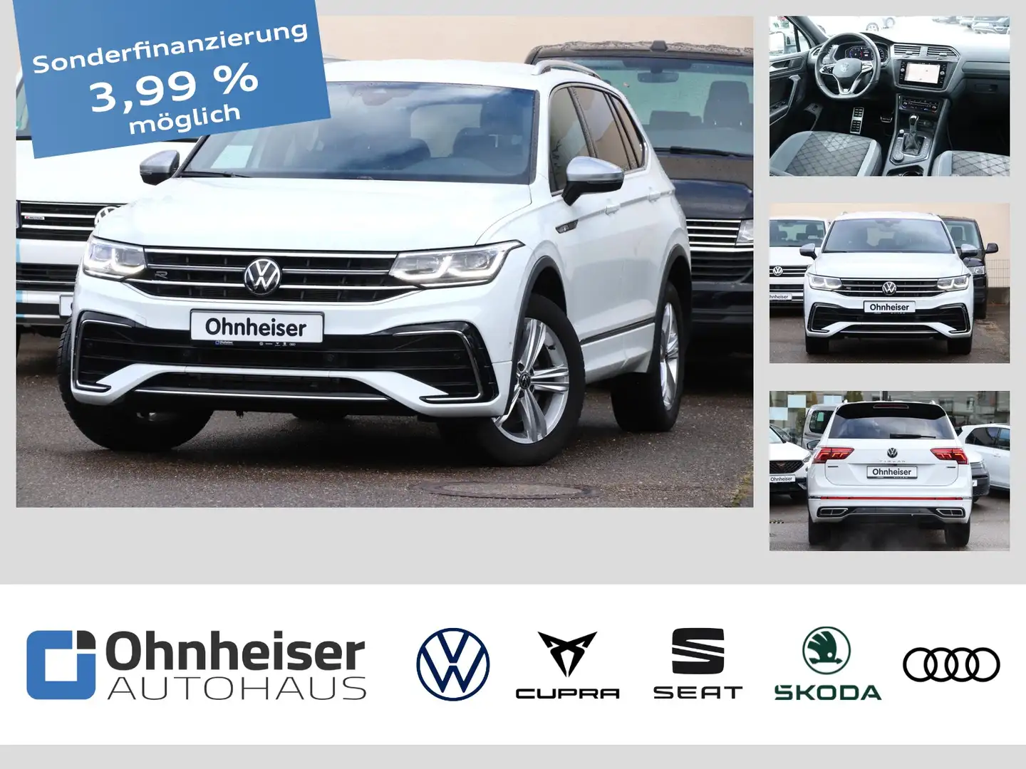 Volkswagen Tiguan Allspace 2.0 TDI DSG R-Line 4Motion AHK*ACC Weiß - 1