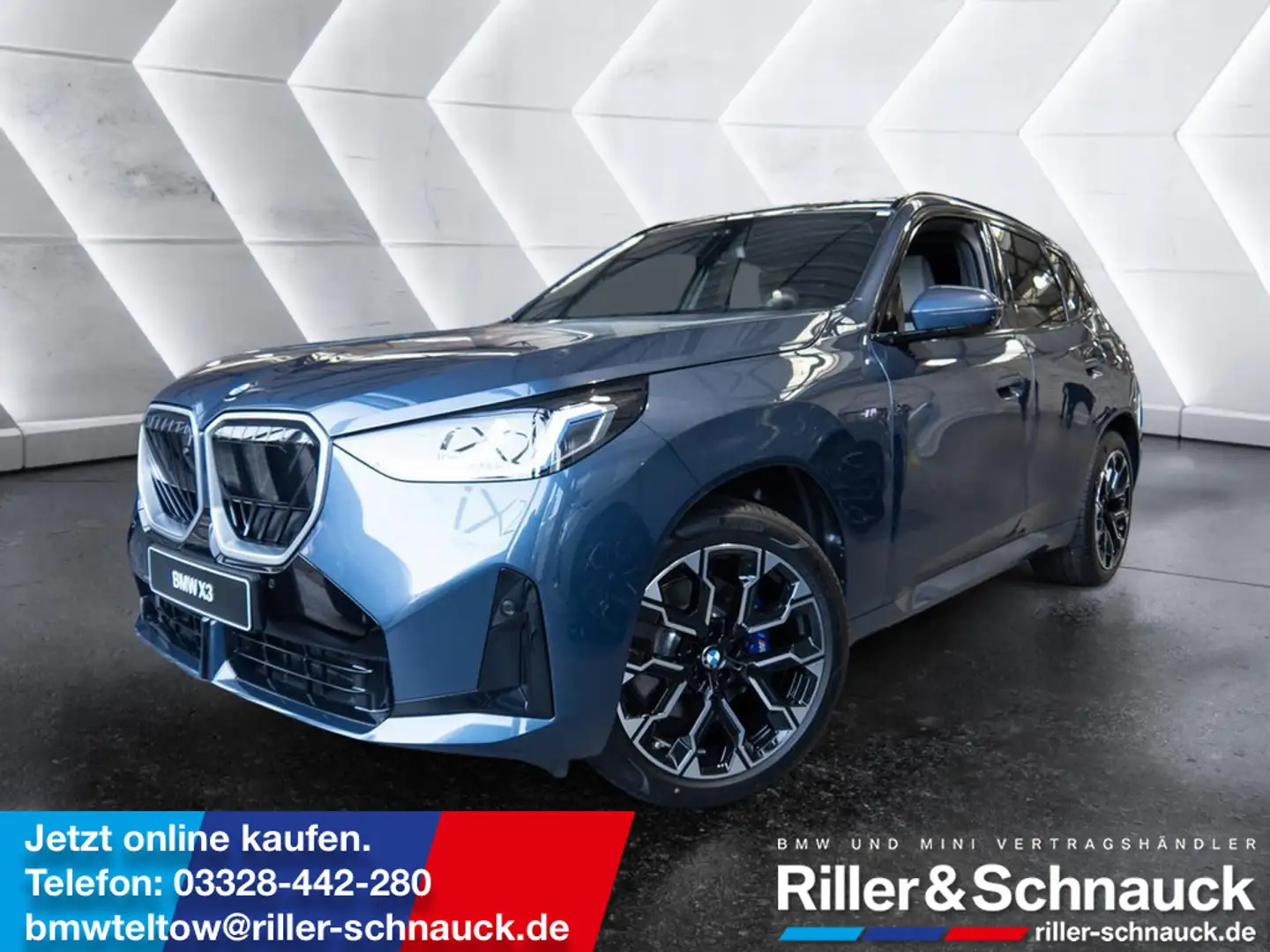 BMW X3 xDrive20 M-Sport NAVI AHK LED PANO 360° Blau - 1