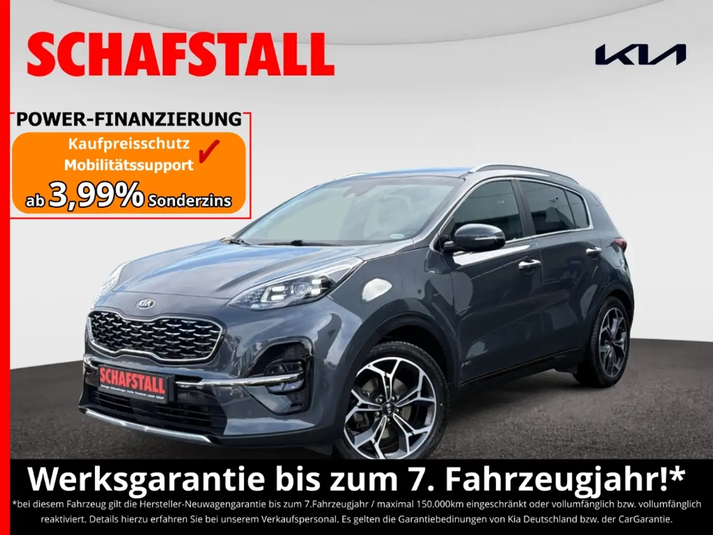 Kia Sportage 2.0 CRDI AWD GT-Line Technik Leder AHK Navi Tempom siva - 1