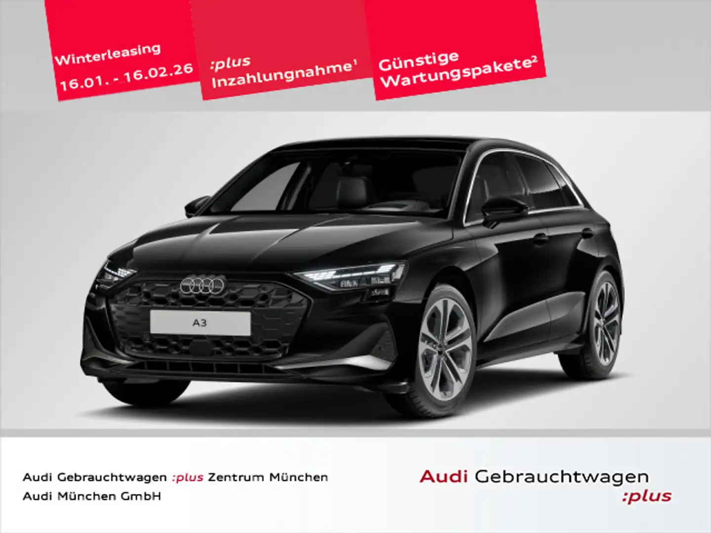 Audi A3 35 TDI S tronic advanced StdHzg/Pan Schwarz - 1