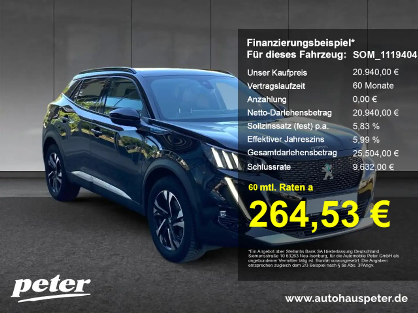 Peugeot 2008 e-2008 GT 136 +11KW OBC+Kamer+Navi+SHZ+PanoDach+ Schwarz - 1