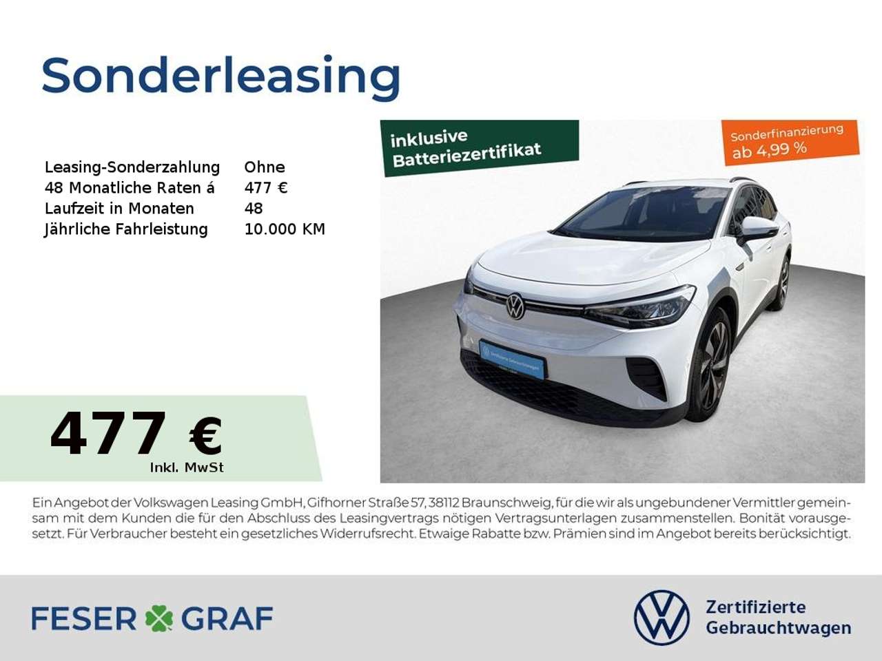 Volkswagen ID.4 — Volkswagen ID.4 Pro Performance 1-Gang 4MOTION AHK KAMERA