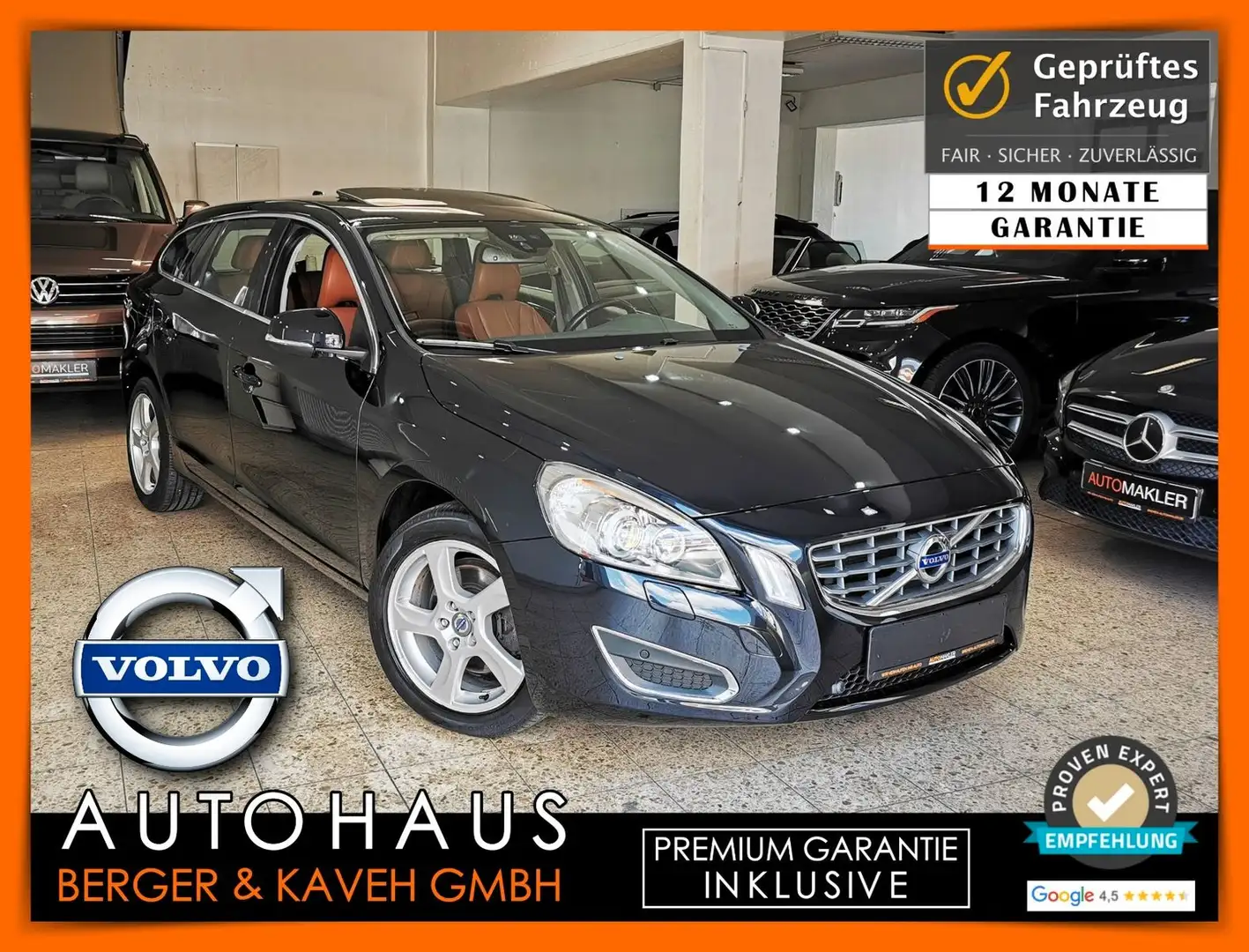 Volvo V60 SUMMUM | COGNAC BRAUN SITZ + [12M. GARANTIE] Schwarz - 1
