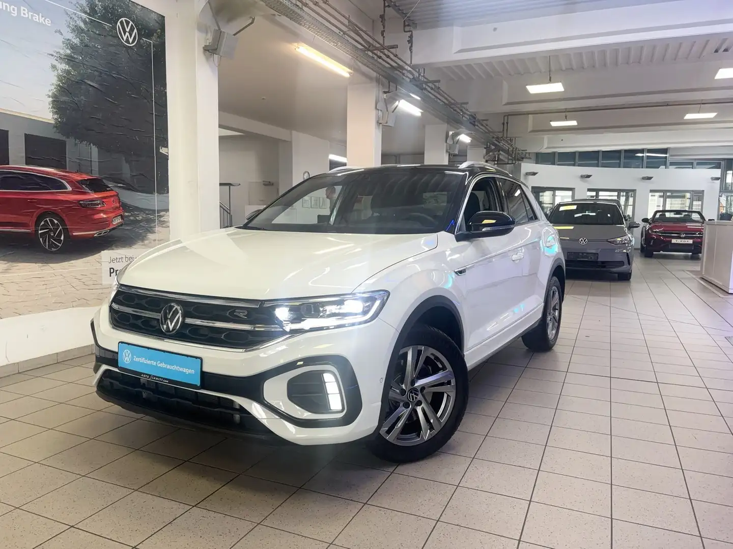 Volkswagen T-Roc 2.0 TDI DSG R-Line LED+KAMERA+ACC+NAVI+AHK Weiß - 1