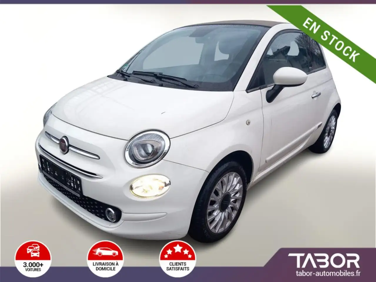 Fiat 500C 1.2 8V 69 Lounge radars CarPlay