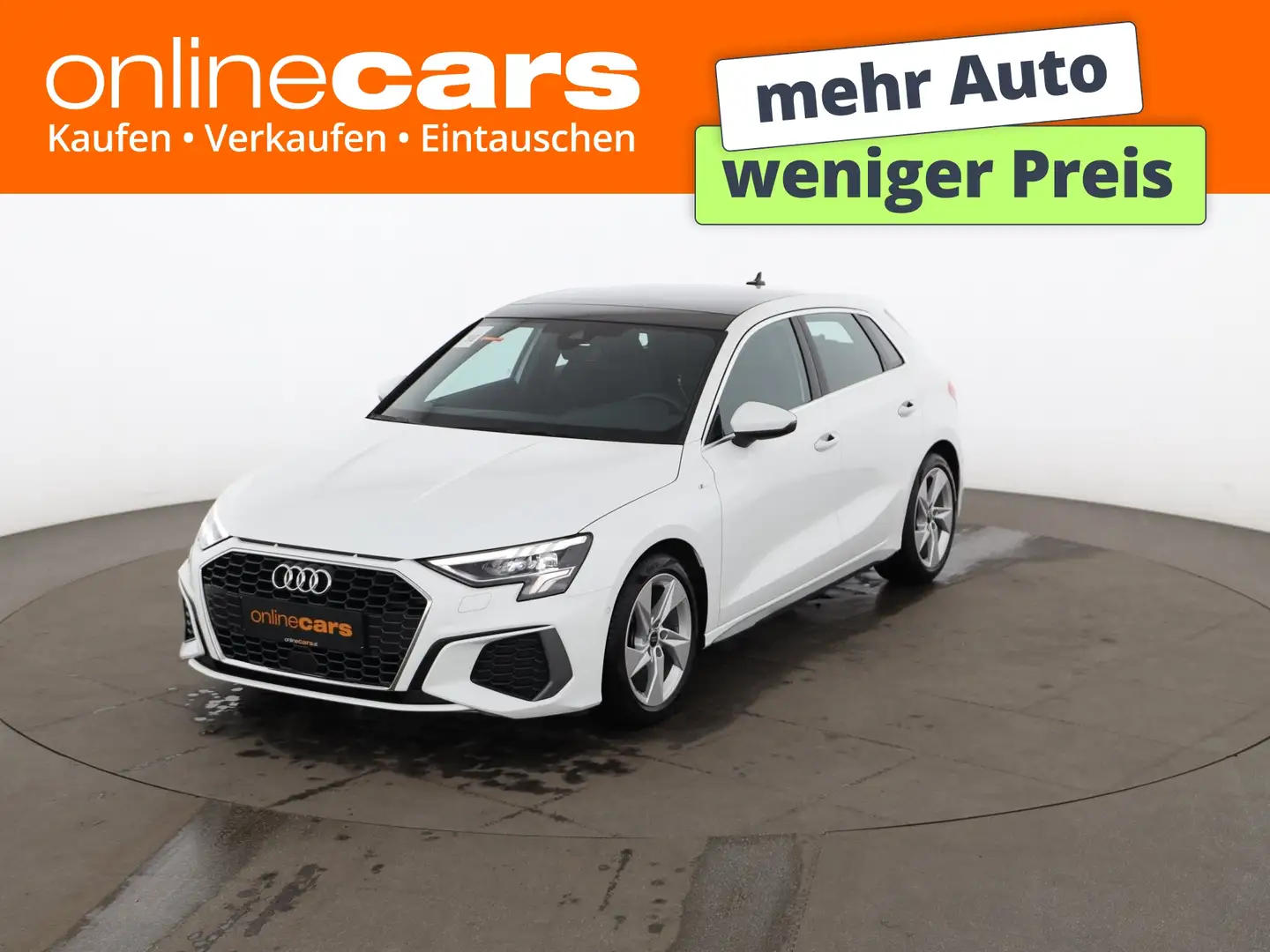 Audi A3 SB 35 TDI S-Line LED SKY AHK RADAR LEDER NAVI Weiß - 1