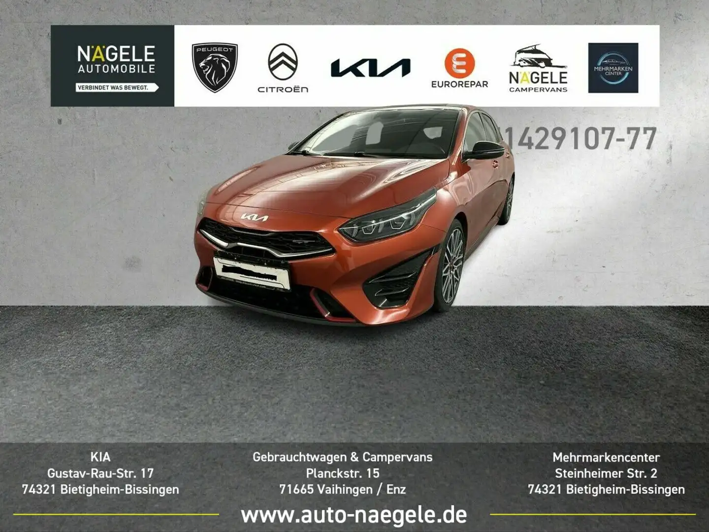 Kia ProCeed / pro_cee'd Proceed GT 1.6 T-GDI|NAV+LED+MEMORY+PANORAMA+AHK Orange - 1