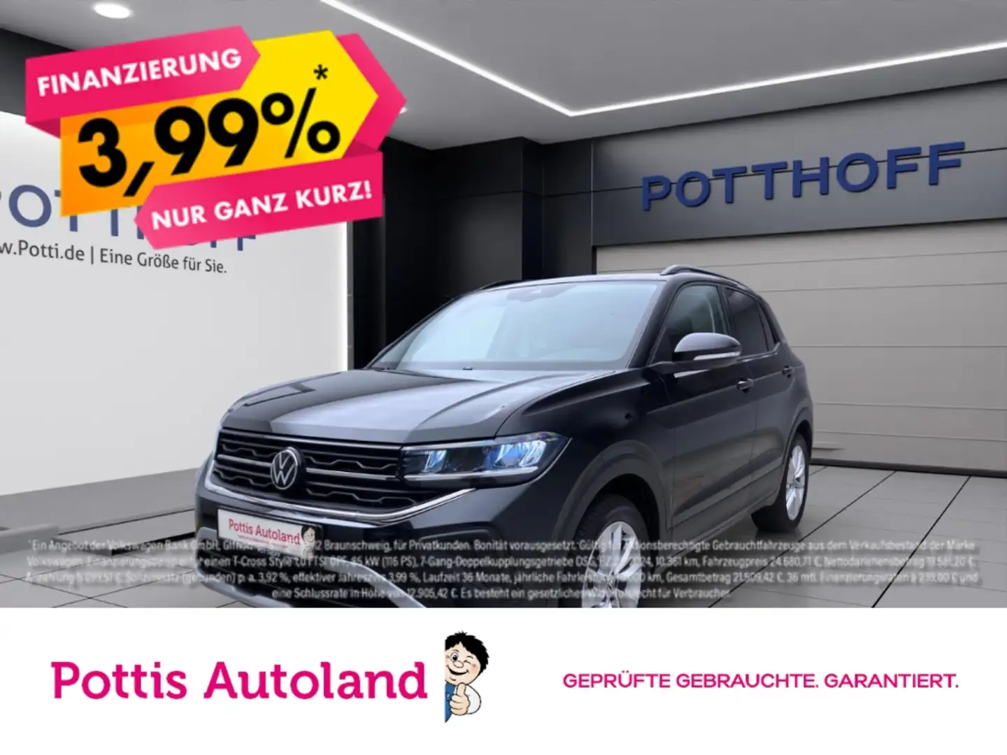 Volkswagen T-Cross 1.0 TSI GOAL NAVI KLIMA PDC SHZG Schwarz - 1