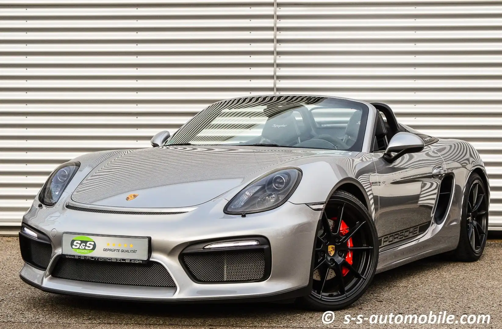 Porsche Boxster Spyder Vollschalen PDLS PCM Kamera Leder Silber - 1