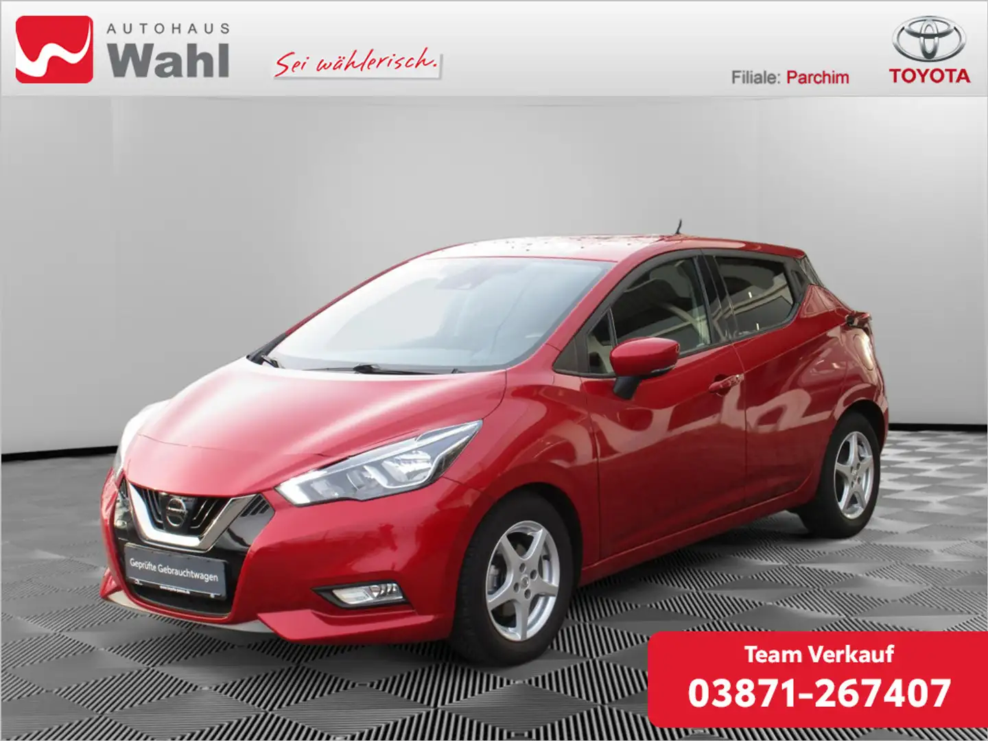 Nissan Micra 1.0 N-Way KLIMA PDC SITZHEIZUNG NAVI Rojo - 1