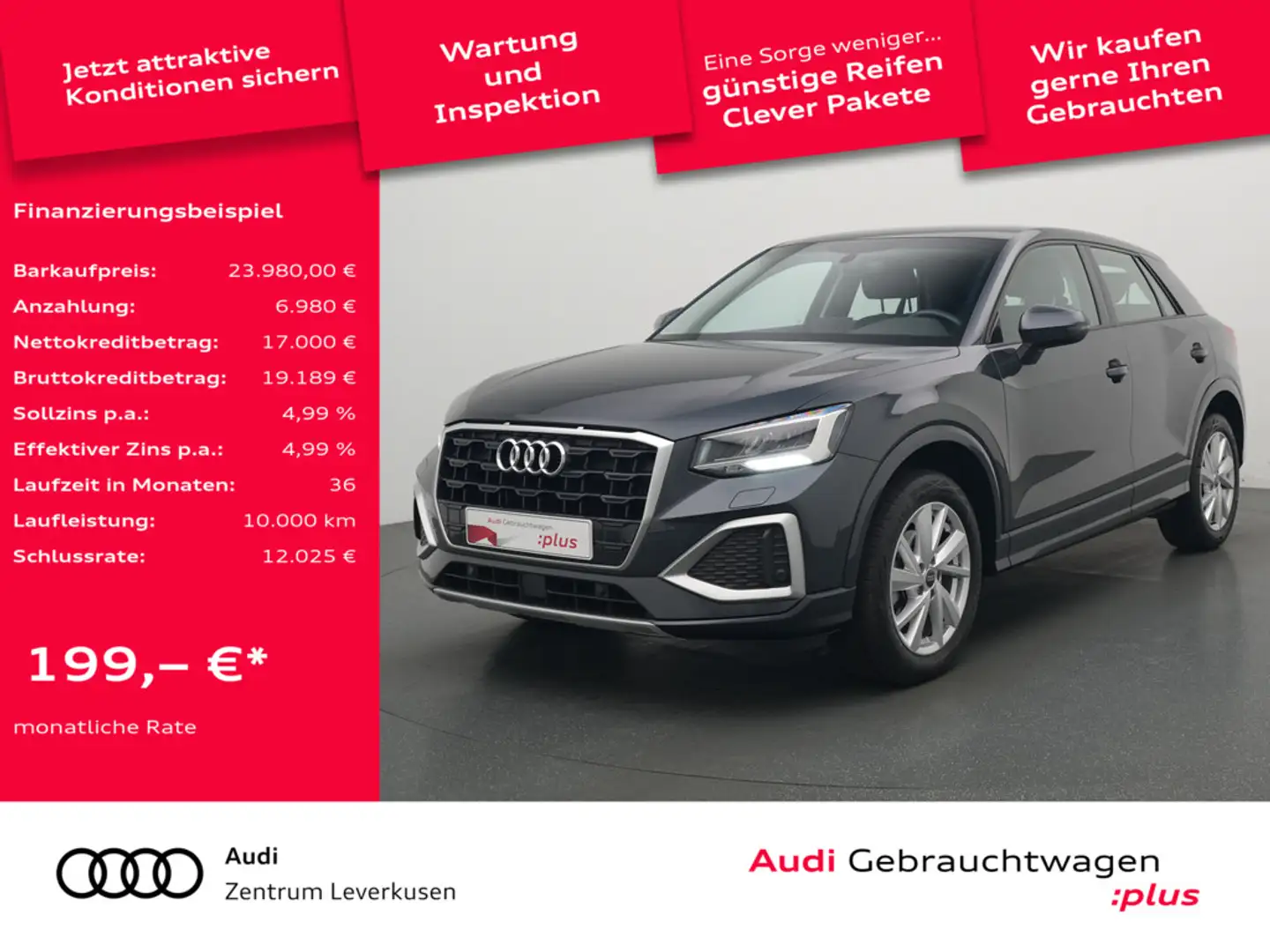 Audi Q2 advanced S-TRON NAVI LED KLIMA Schwarz - 1