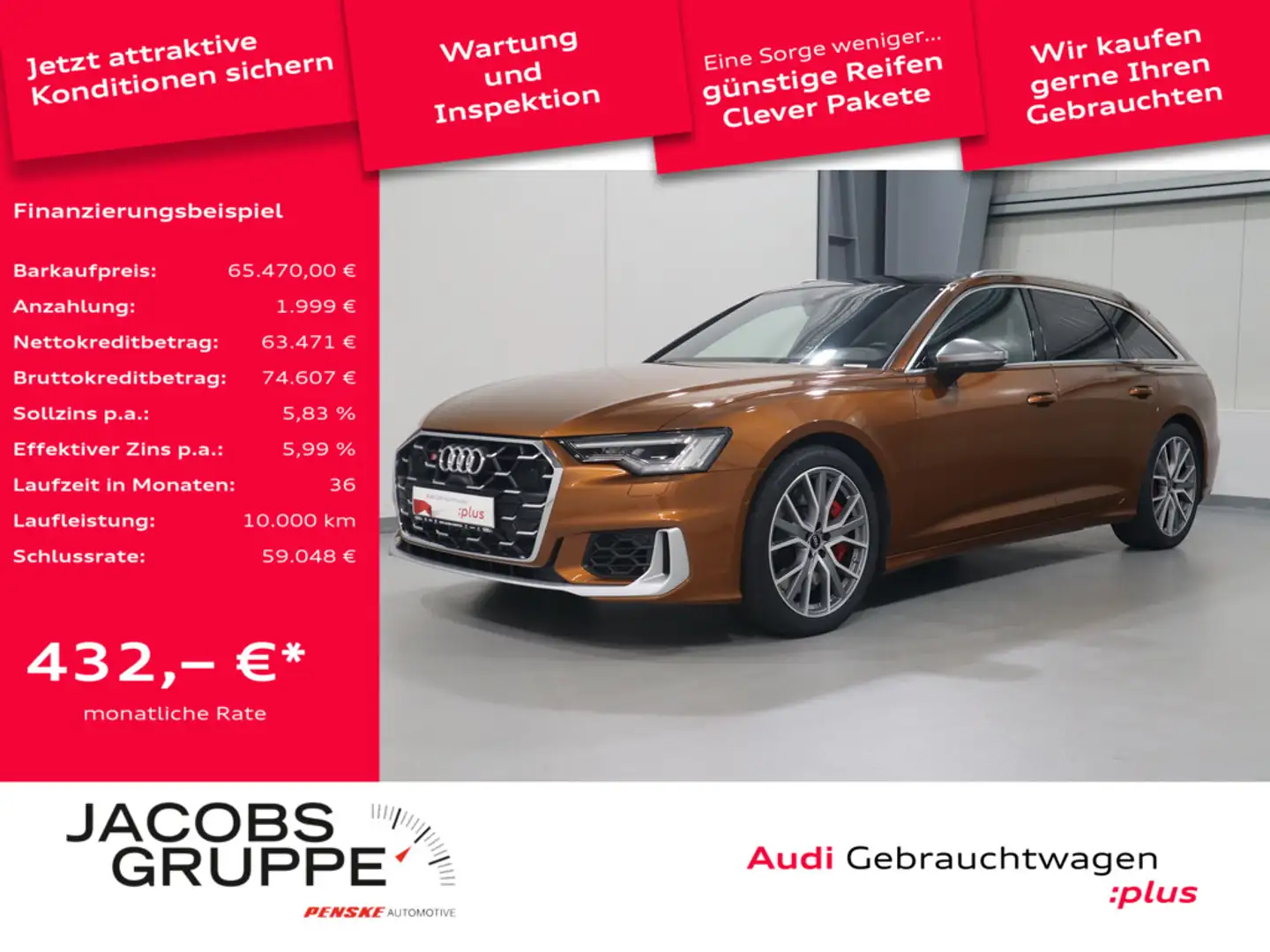 Audi S6 Avant 3.0 TDI quattro B&O*Pano*LED * Braun - 1