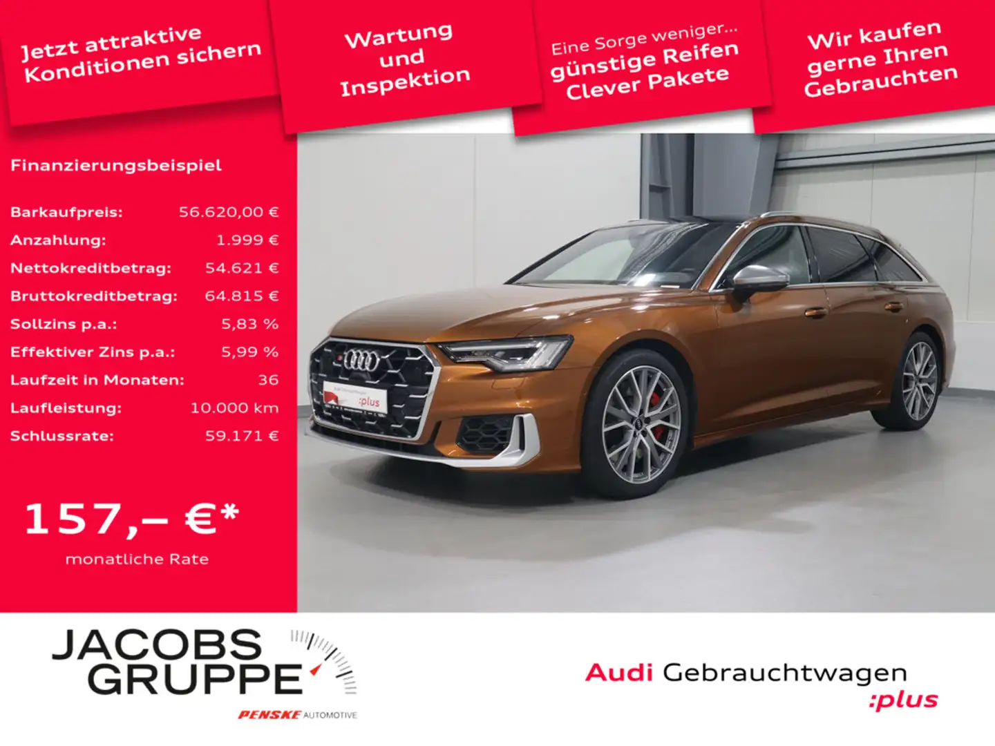 Audi S6 Avant 3.0 TDI quattro B&O*Pano*LED * Braun - 1