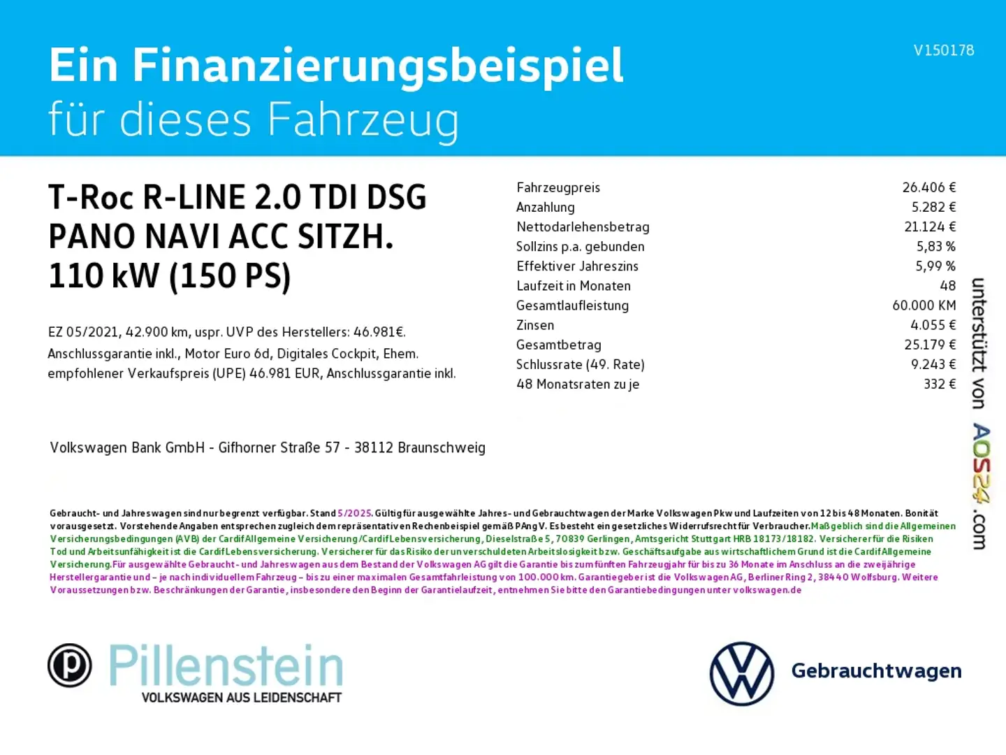 Volkswagen T-Roc R-LINE 2.0 TDI DSG PANO NAVI ACC SITZH. Blau - 2