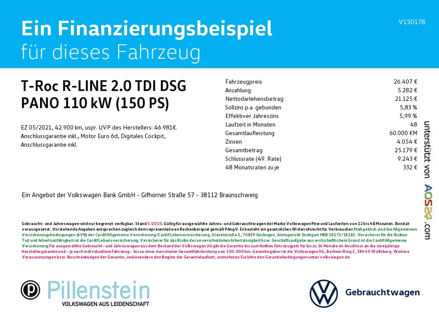 Volkswagen T-Roc R-LINE 2.0 TDI DSG PANO NAVI ACC SHZ 19" Blau - 2