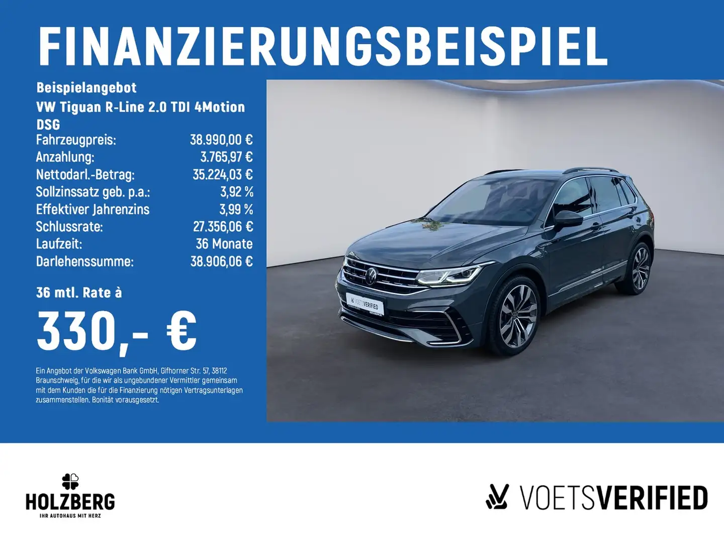 Volkswagen Tiguan R-Line 2.0 TDI 4Motion DSG MATRIX-LED+HuD+SHZ Gris - 2