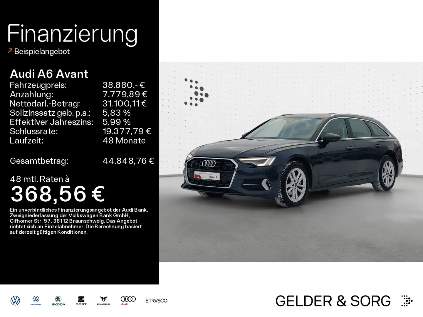 Audi A6 40 TDI advanced Matrix*Lenkradhzg*360°* Grau - 1