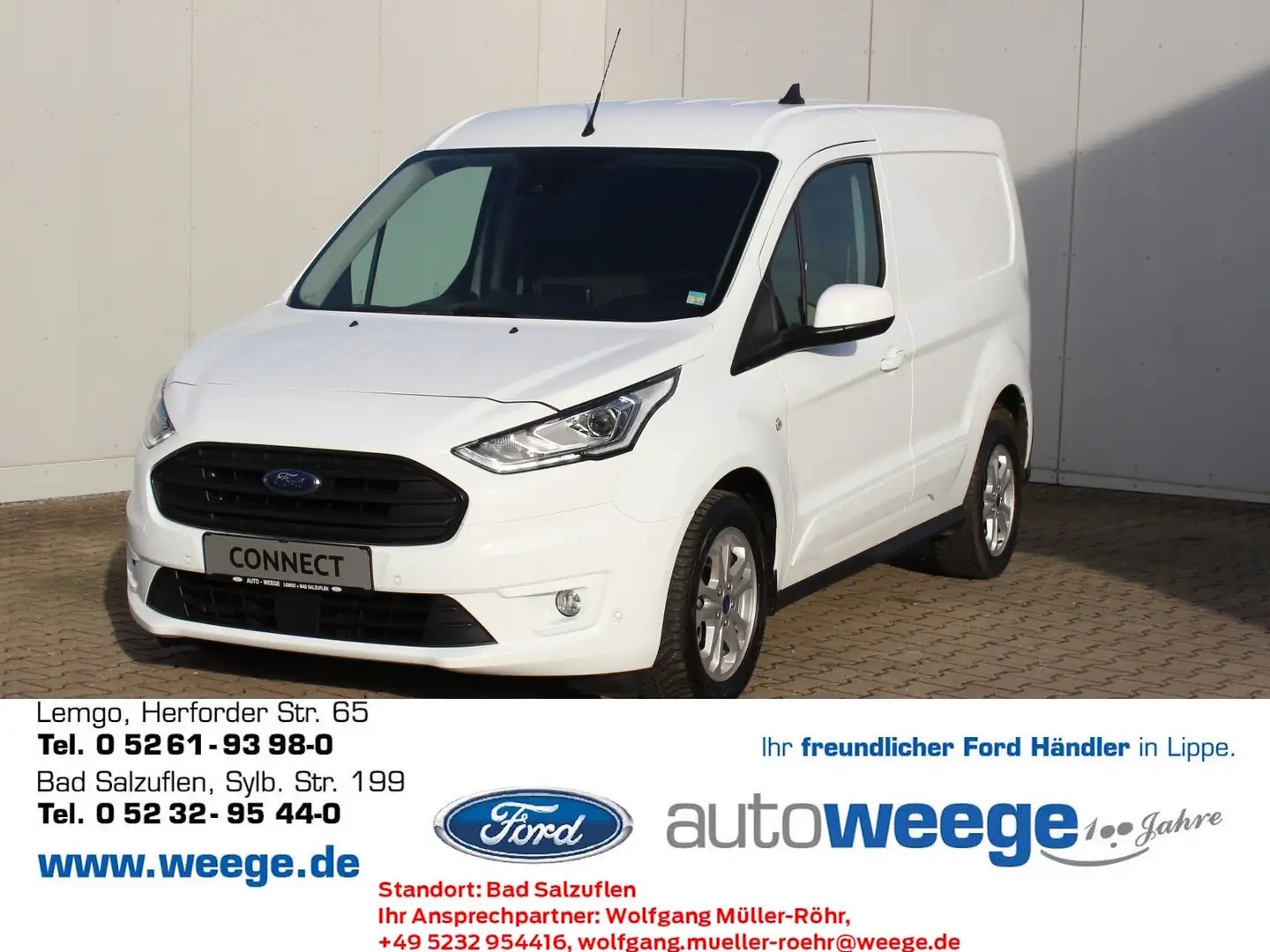 Ford Transit Connect Kasten Limited 1,5 EcoBlue Blanc - 1