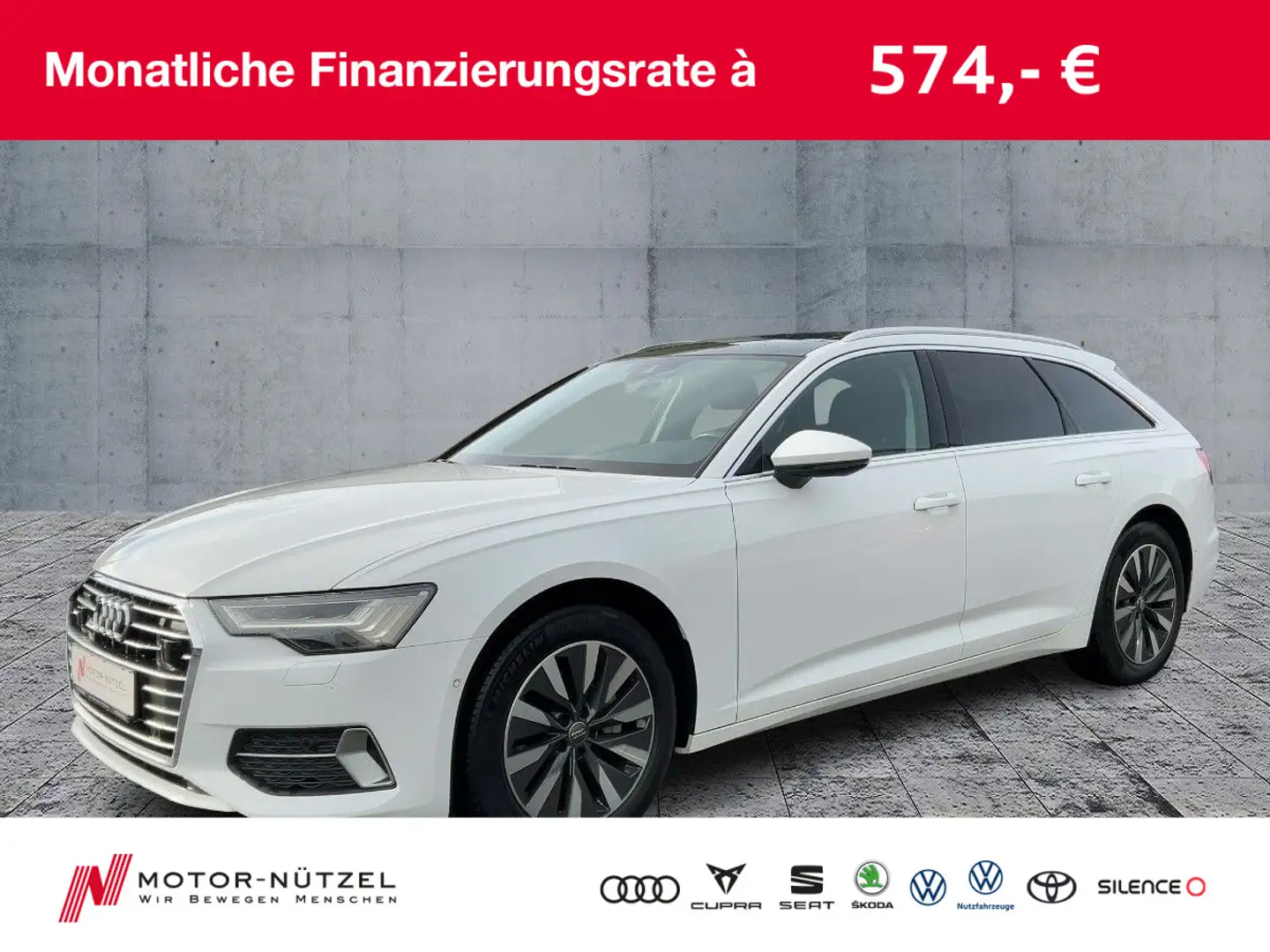 Audi A6 40 TDI QU SPORT MATRIX+NAV+ACC+AHK Blanc - 1