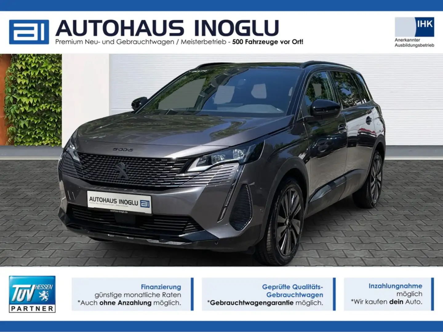 Peugeot 5008 GT*BlackPack*7Sitz*Kam*Navi*Shz*LED*el.Heck* Grijs - 1