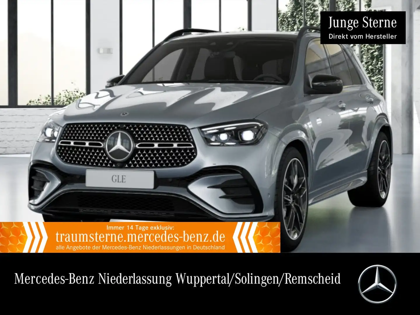 Mercedes-Benz GLE 450 d 4M AMG+NIGHT+PANO+360+AHK+MULTIBEAM+HUD Silber - 1