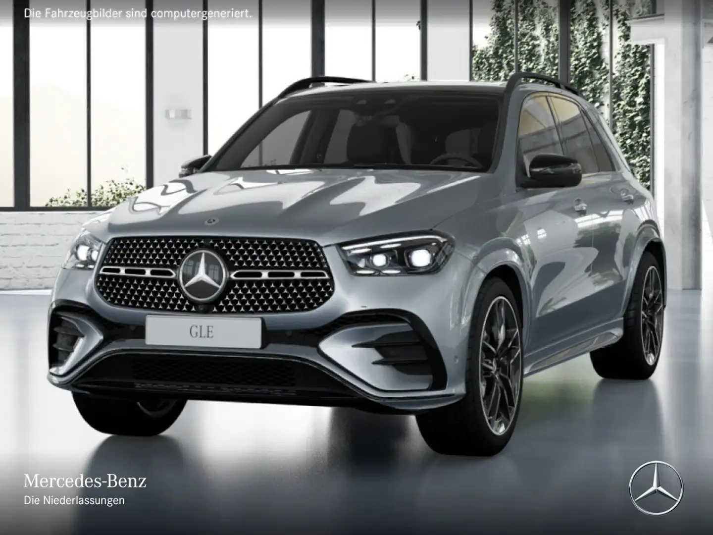 Mercedes-Benz GLE 450 d 4M AMG+NIGHT+PANO+360+AHK+MULTIBEAM+HUD Silber - 2