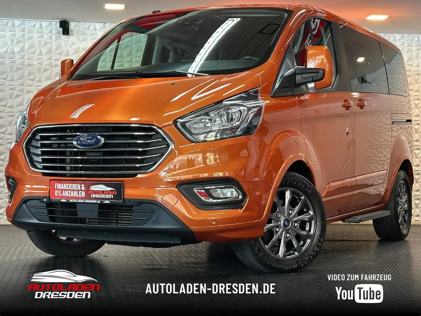 Ford Tourneo Custom 2.0TDCi TITANIUM* AHK#ACC#SHZ#FH Portocaliu - 1
