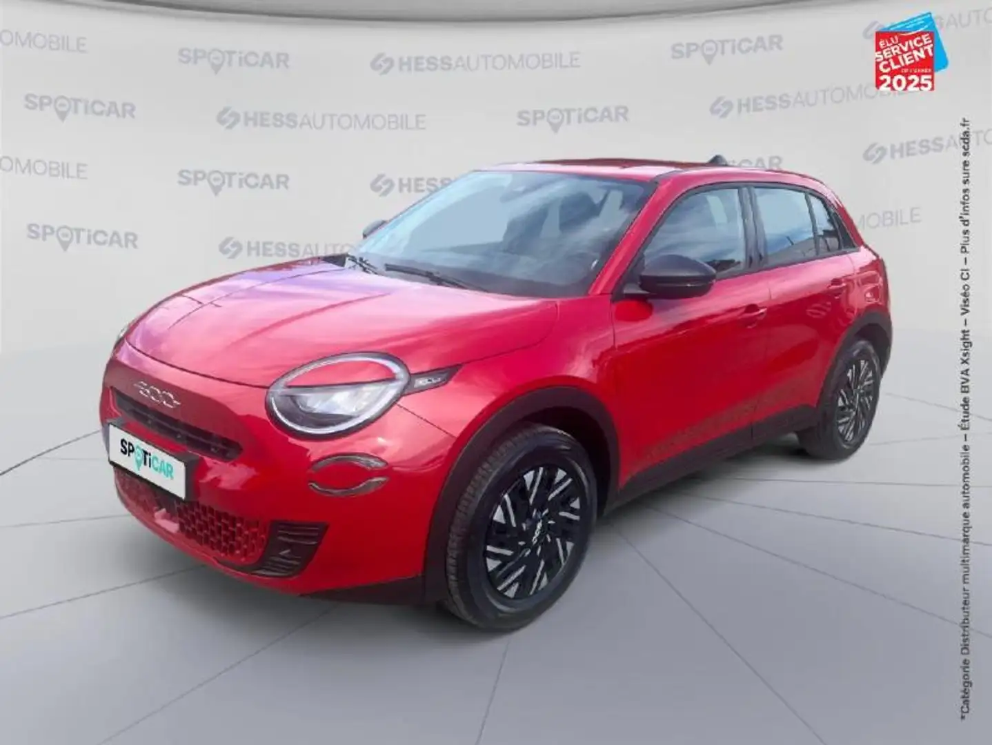 Fiat 600 1.2 Hybrid 100ch DCT6 Rouge - 1